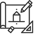 Construction service icon representing BCT Contractors' expertise in commercial, residential, and educational projects.
