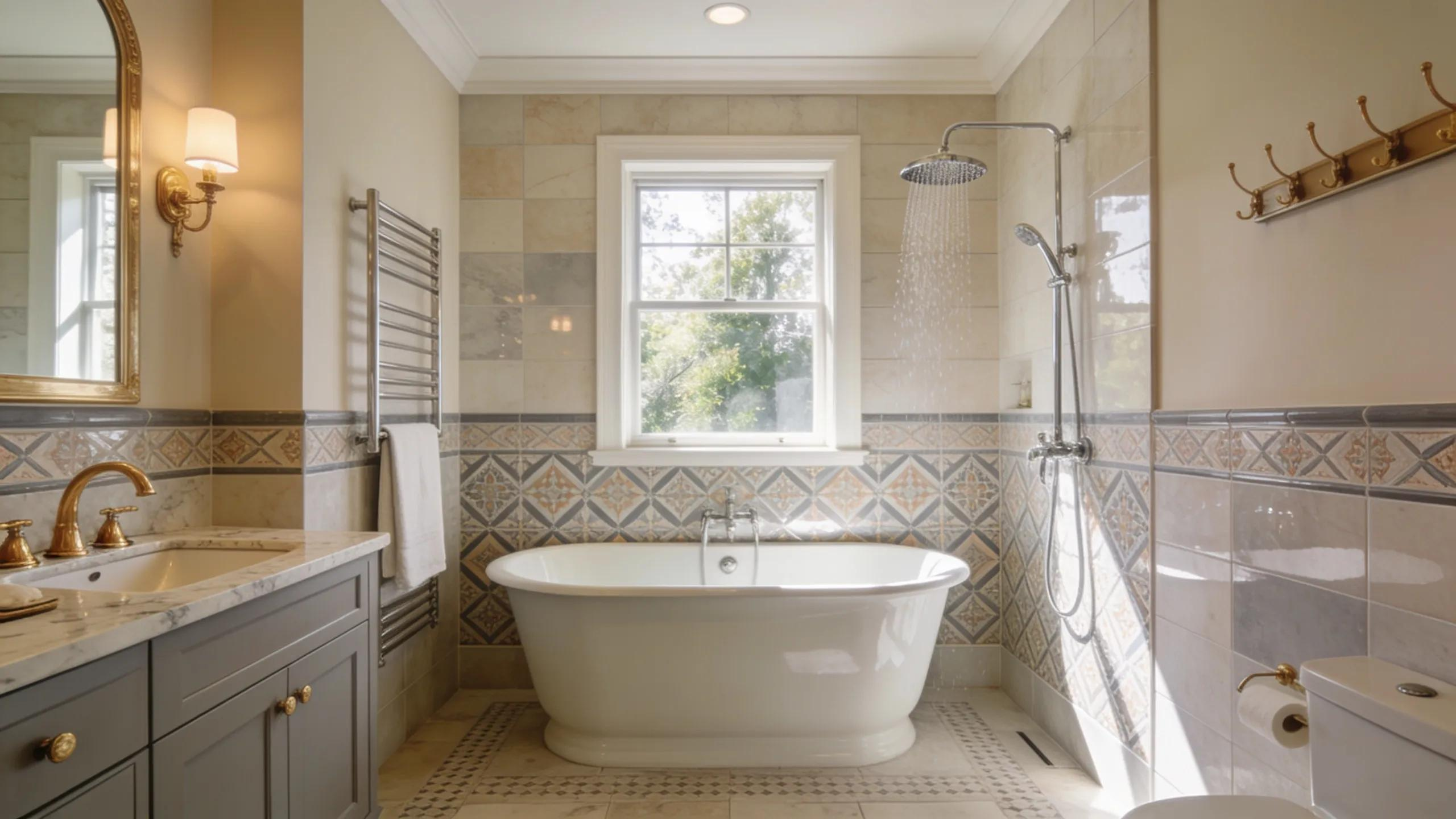 Luxurious bathroom renovation with elegant fixtures and a relaxing ambience