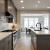 Modern kitchen renovation in the Greater Toronto Area with stylish cabinetry and countertops